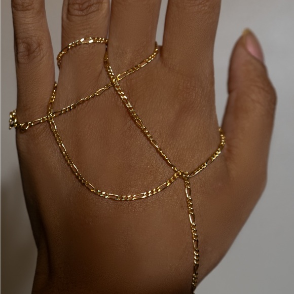 14k diamond cut petite figaro chain necklace in 24 inch solid gold stamped au585 - Picture 1 of 9